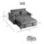 Fauteuil-lit en velours gris foncé de 33,5 po - lit simple escamotable 3 en 1 - dossier réglable-696501977