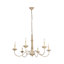 Gamaliel 6-Light Dimmable Classic Candle Style Chandelier with Weathered Dove Finish