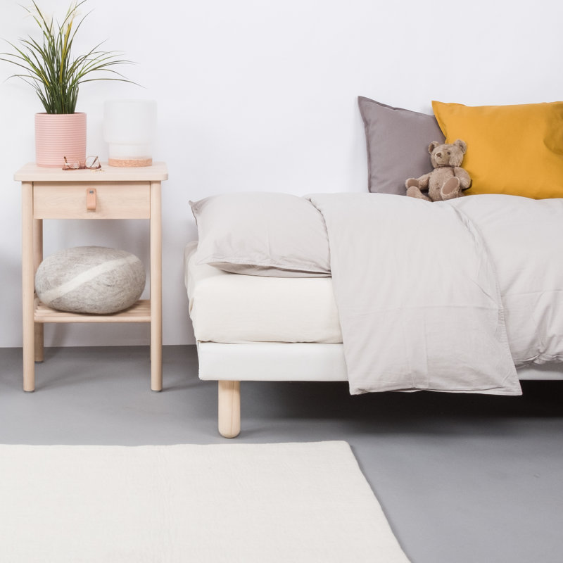 Solid Colour Wool Hand Woven Shag Area Rug, Rectangular 70 x 100cm