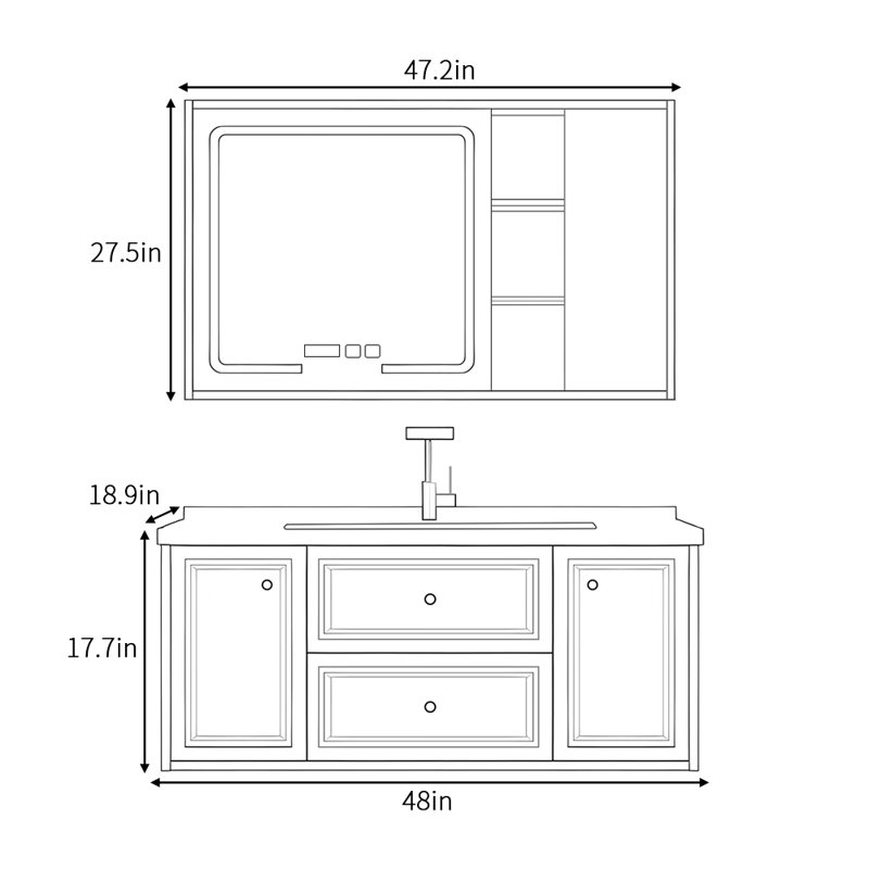 Armoire de salle de bain American