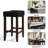 Solid Wood Bar Stools for Kitchen Island, Rustic Modern Backless Stool with Wooden Seat - 25" 30" Height Options-353141974-353141975