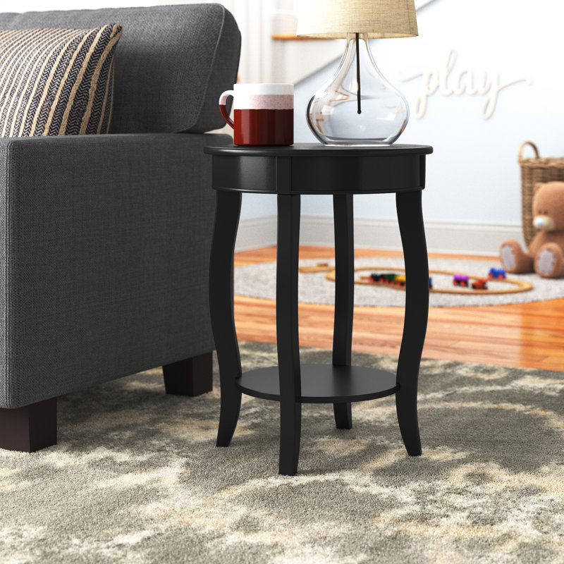Table de bout avec rangement Everill, Noir
