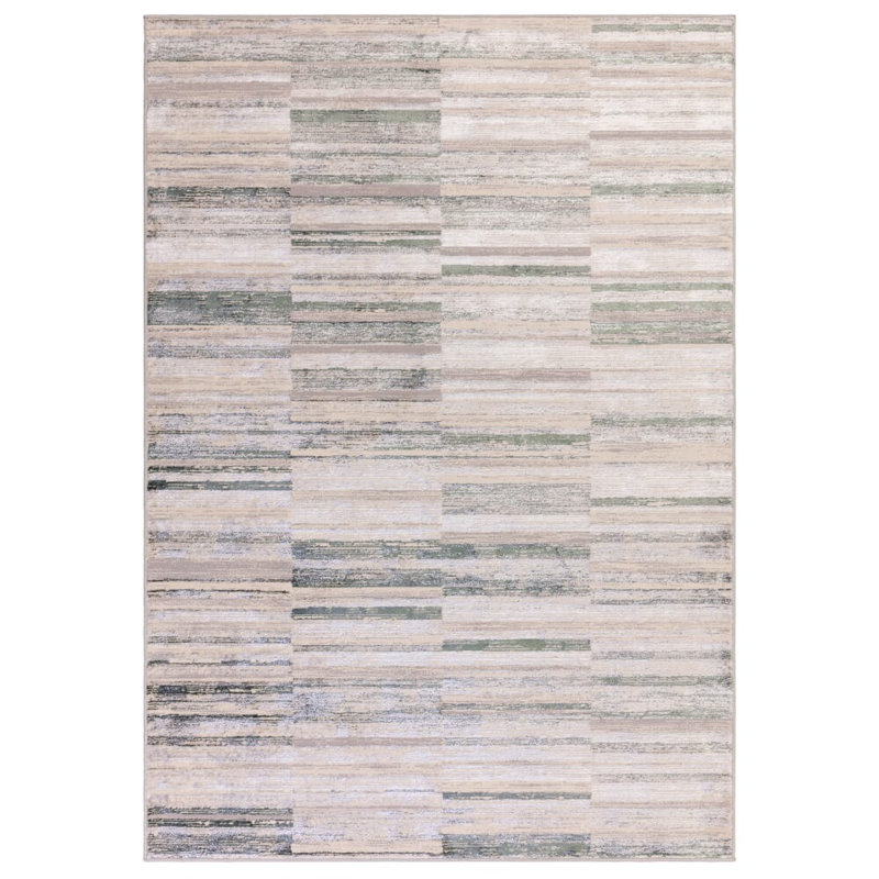 Anandita Stripe Green Area Rug, Rectangle 120 x 160 cm