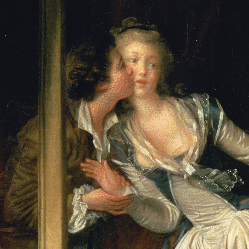 The Stolen Kiss, C. 1788 Print by Jean-Honore Fragonard, 30" H x 35.5" W