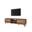 Meuble télé 70,9 x 19,1 x 13,8 po Sian 100% panneau de particules enduit de mélamine, épaisseur: 0,7 pouce | Pieds en plastique robuste, pouvant supporter jusqu'à 77 lb | Design scandinave élégant pour le salon-1013745126