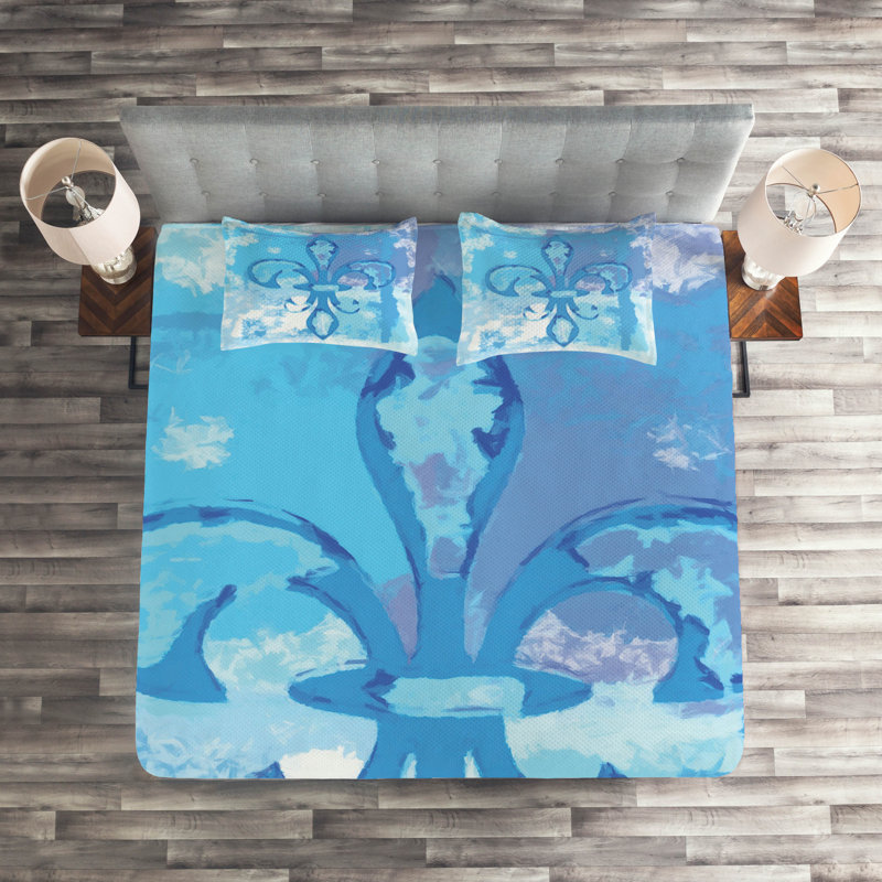 Eclectic Polyester Coverlet, King Bedspread + 2 Shams