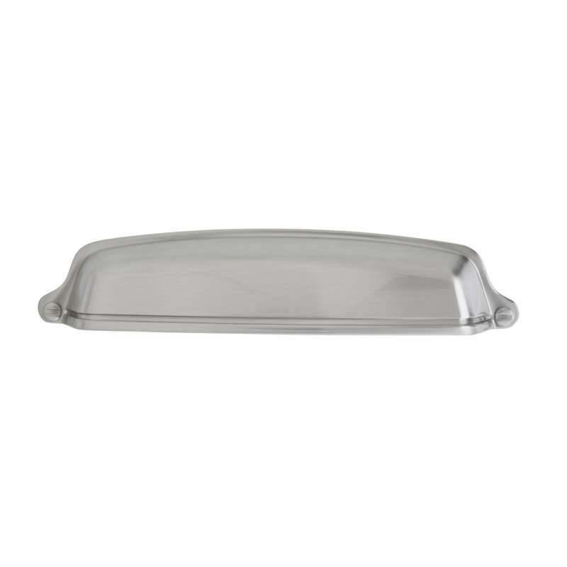 Poignée coquille 5 1/16 po Stature, Nickel satiné