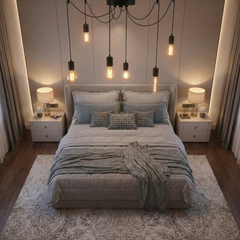 6-Light Adjustable Spider Pendant Chandelier