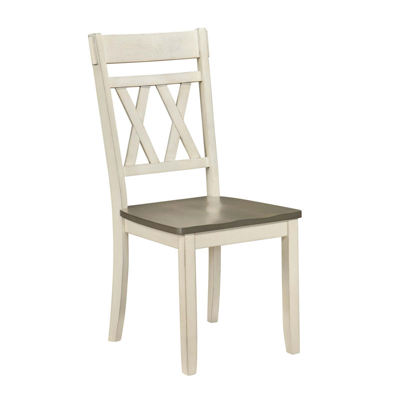 Ensemble de chaises d'appoint 2 pièces Modern Design, Blanc antique