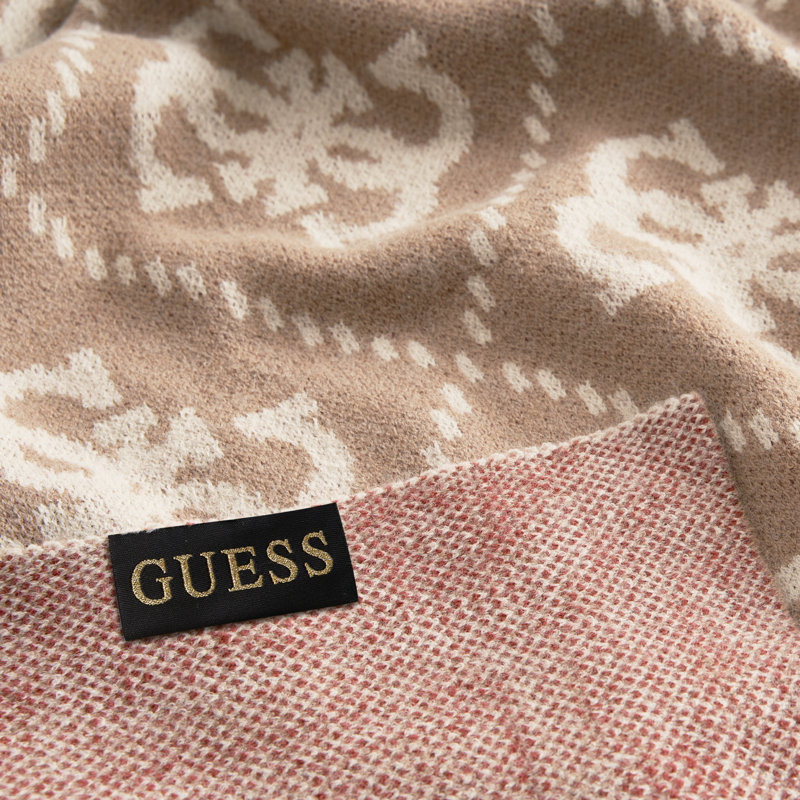 Plaid Guess en maille jacquard, Heritage Diamond - Merlot Brown