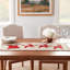 Handmade Hand Felted Wool Table Runner with Reindeer and Sleigh