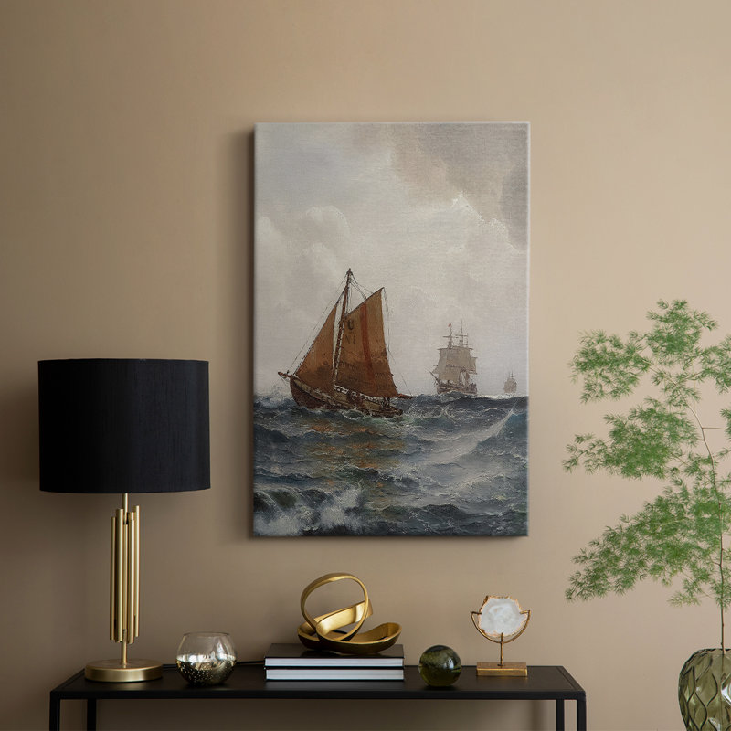 Paysage rétro CCxxviii - galerie Cavas enveloppé, H 48 po x l 32 po