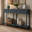 Console rustique avec deux tiroirs spacieux et une tablette inférieure pour un décor de salon et de vestibule élégant-2090121240-2090121247-2090121447