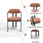 Modern Dining Room Chairs Set Of 2, Mid-Century Upholstered Boucle Kitchen Dining Chairs With Metal Legs-412399117