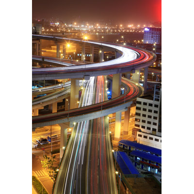 Traffic In City by Zhudifeng - Wrapped Canvas Print