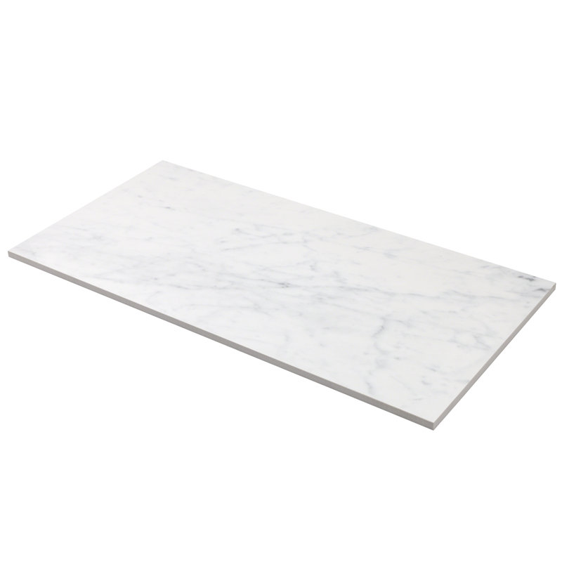 12" x 24" Porcelain Marble Look Wall & Floor Tile, Bianco