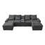 Canapé modulaire en U rembourré avec console Akeyra-2131230140
