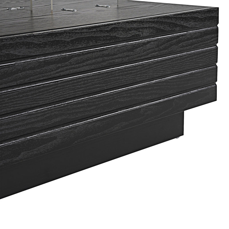Rectangular Coffee Table With Drawers, Black