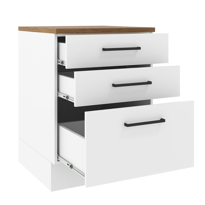 Armoire de rangement avec 3 tiroirs Madesa Hazel