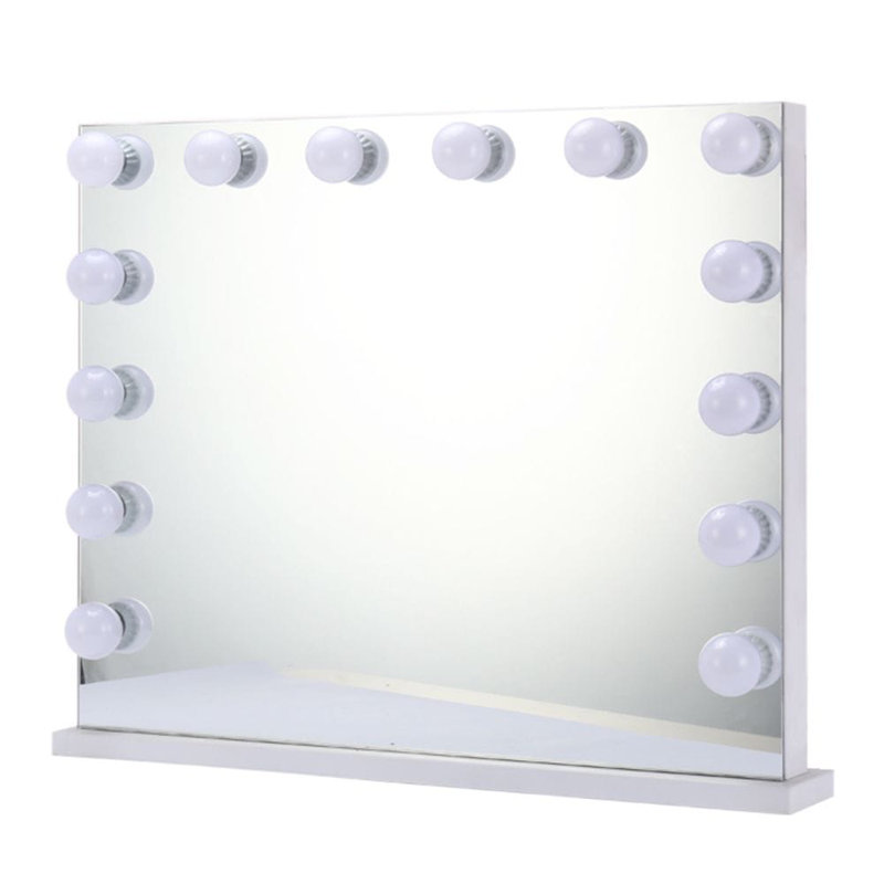Miroir de maquillage / rasage lumineux, Blanc