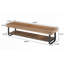 Upholstered Engineered Wood Bench with Shelves