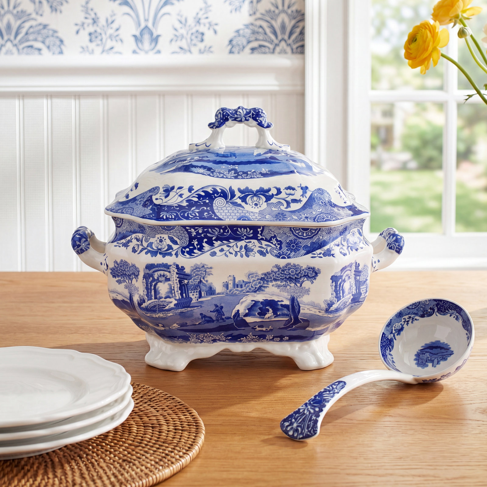 Blue Italian Porcelain Tureen