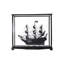 32 "noir pirate perle noir moyen vitrine bateau décoratif peint à la main