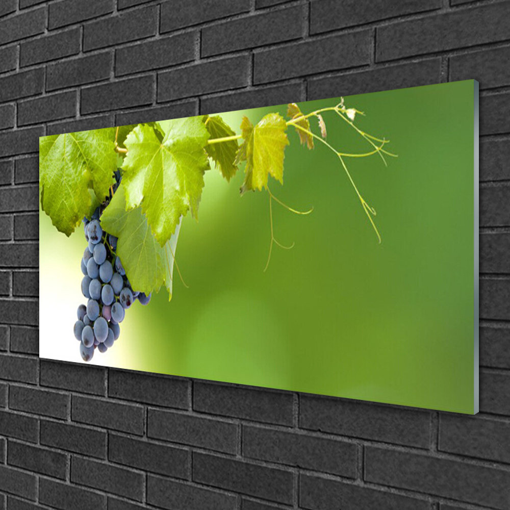 Glasbild Grapes Kitchen