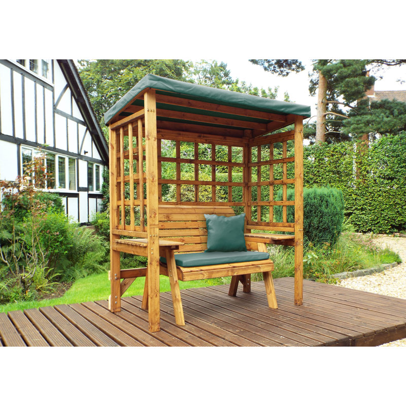 Figueroa Solid Wood Outdoor Bench, Green
