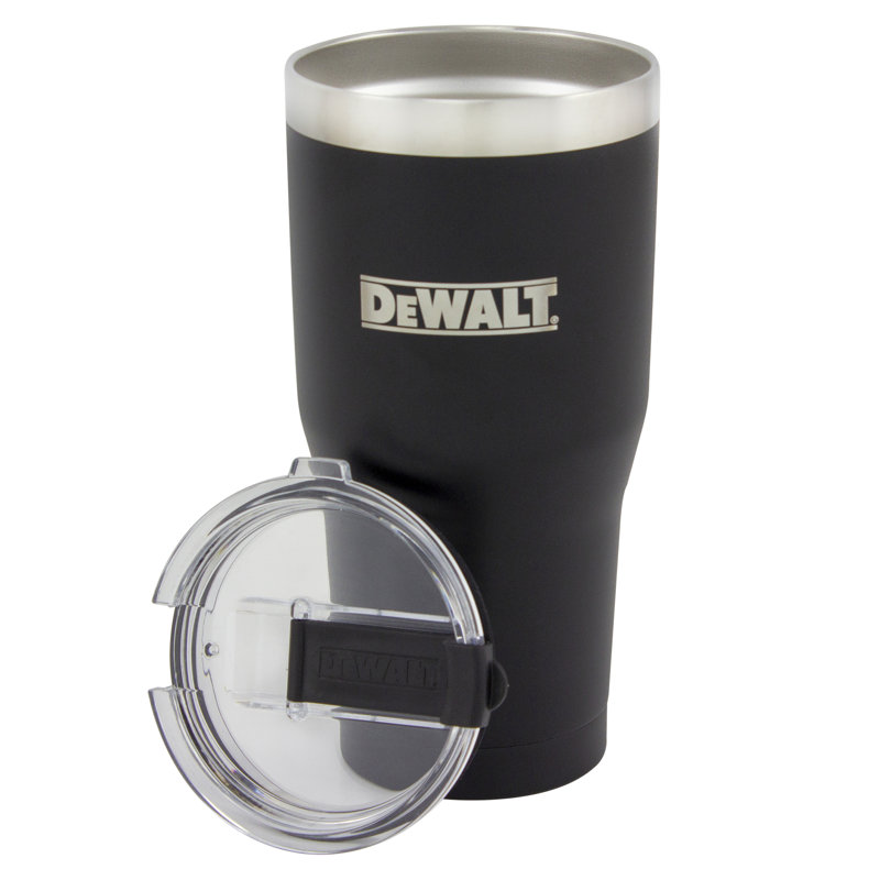 30 Oz Black Powder Coated Industrial Drinkware, Black
