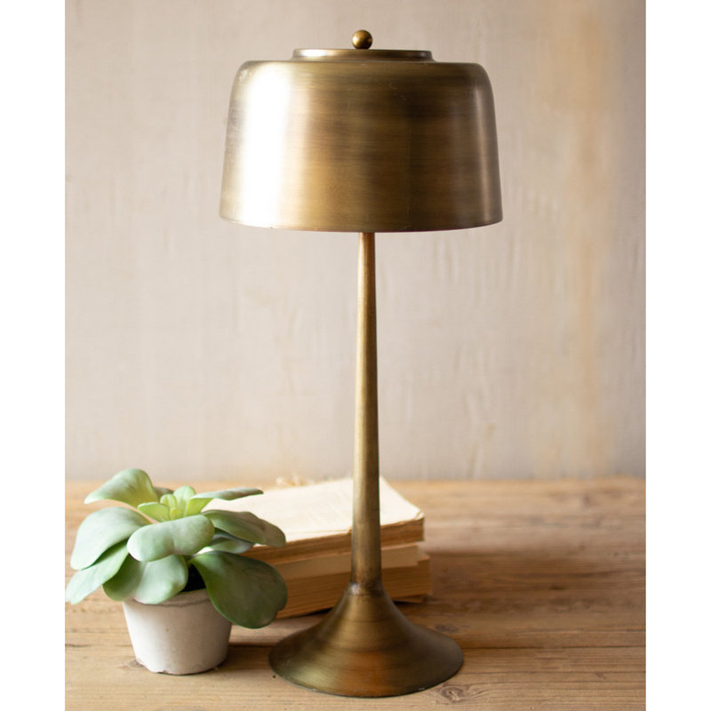 Kalalou Antique Brass Desk or Console Decorative Lamp – 23"H