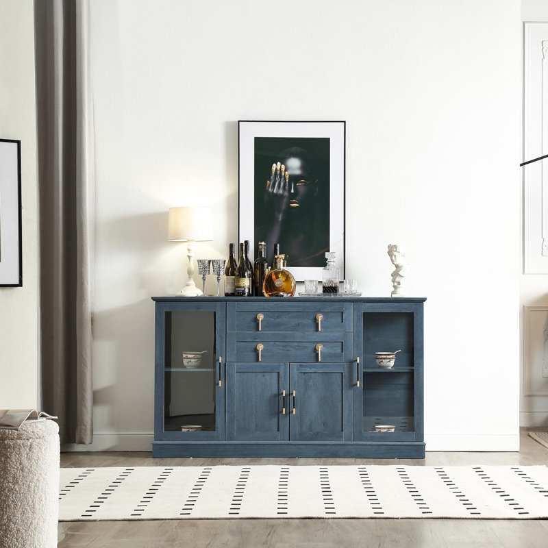 Buffet moderne 58,2 po, Bleu décent