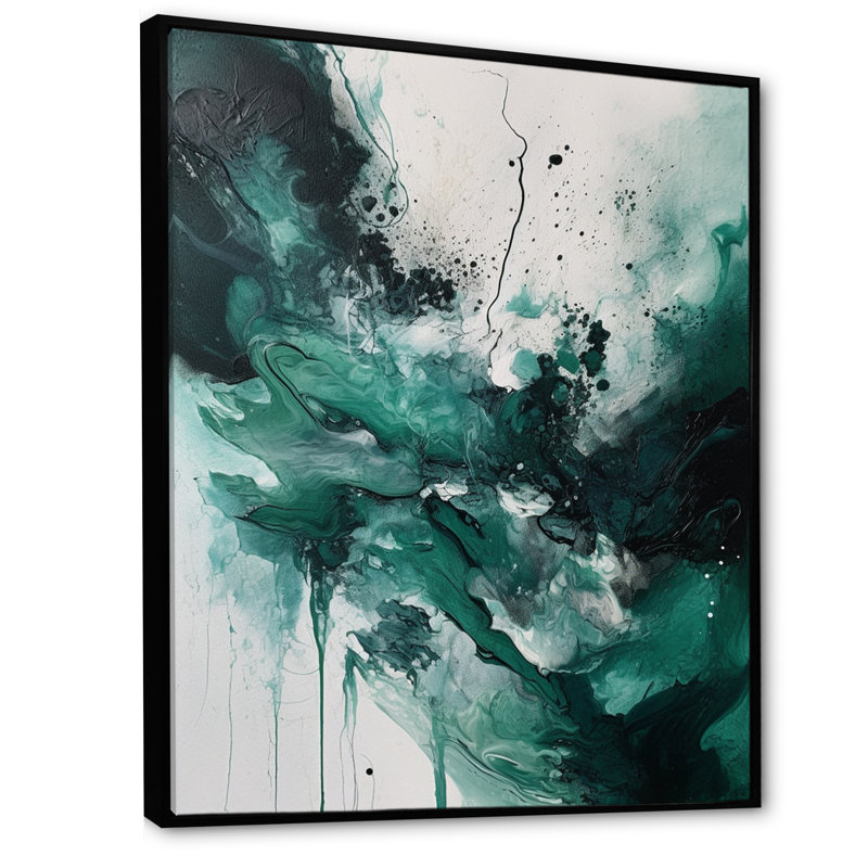 Chenier " White Minimalims Enchantment ", 20" H x 12" W x 1" D, Black Floater Framed