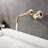 Wall Mount Single Handle Bathroom Faucet Brushed