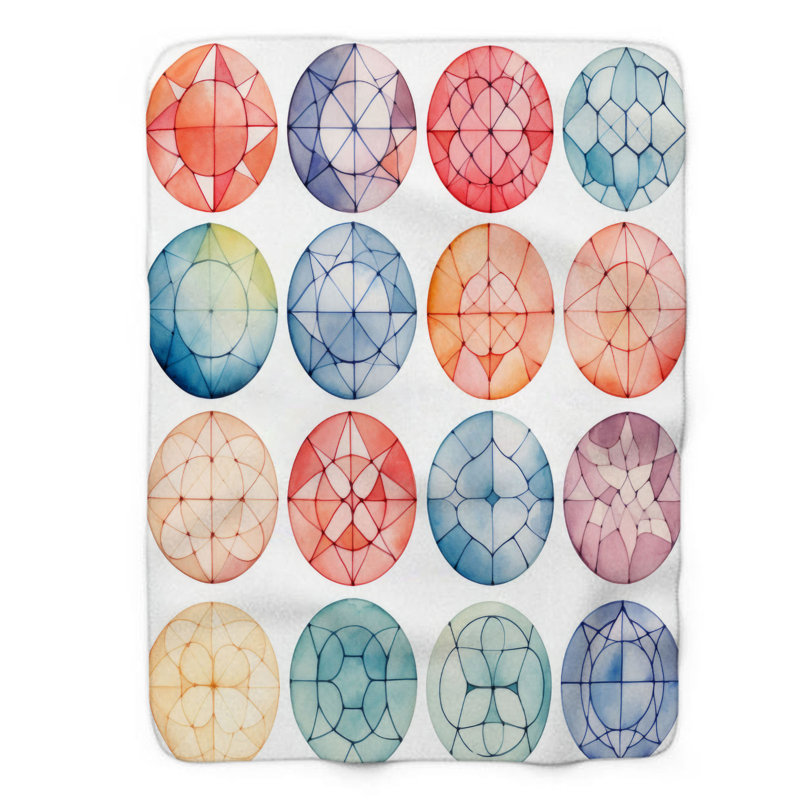 Couverture à motif - 1 pièce, L 50 po x L 60 po