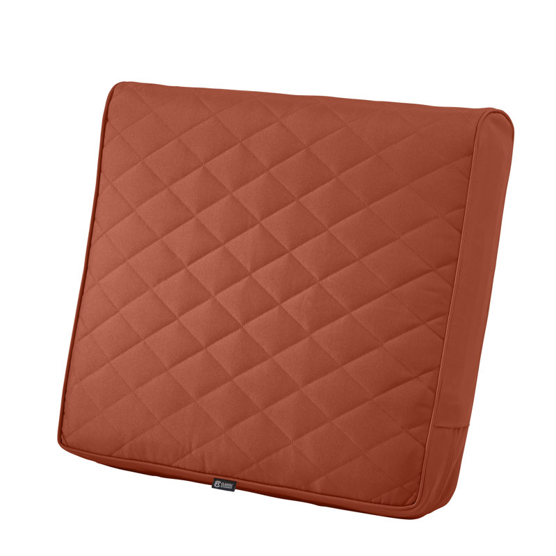 Ayvion Water-Resistant Patio Quilted Lounge Cushion, Spice, 4" H x 25" W x 22" D