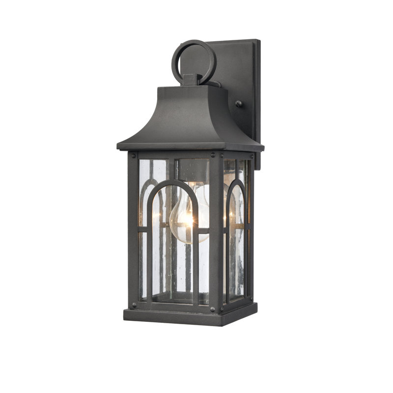 Triumph 14.5'' High 1-Light Outdoor Sconce - Textured Black, 14.5" H x 5.75" W x 7" D