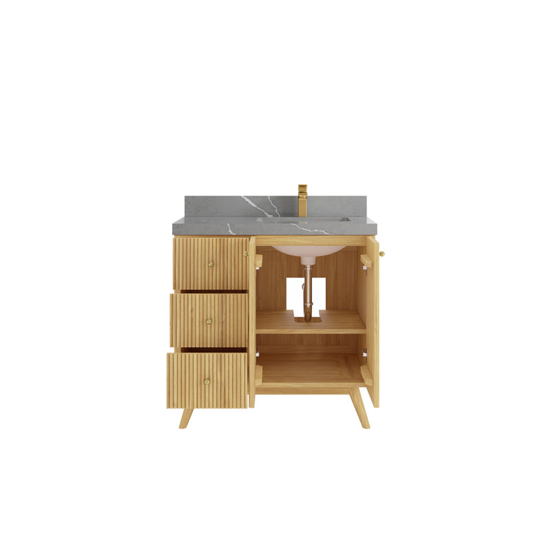 Ensemble de meuble-lavabo mural simple 36 po Izzat