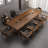 Nut-brown Rectangular Solid Wood desk-964761094