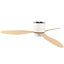 Ventilateur de plafond avec lumière, conception encastrée, 3 pales en plastique ABS, télécommande incluse, réglage à 6 vitesses, moteur à courant continu réversible, fonctionnement silencieux-1227437220