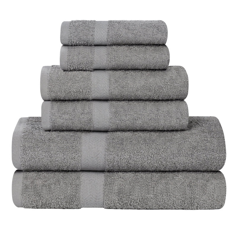 Ensemble de serviettes 6 pièces Franklin, Gris anthracite, 6 Pieces Towel Set