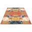 Tapis unique en laine noué à la main bleu / rouge des années 2010 de 8 pi 2 po x 10 pi 2 po Qaiden