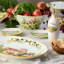 Ensemble de 4 assiettes canapées Tuscany - 6 assiettes en grès avec imprimé vignoble toscan - Assiettes à dessert ou à pain élégantes pour le divertissement et l'utilisation quotidienne