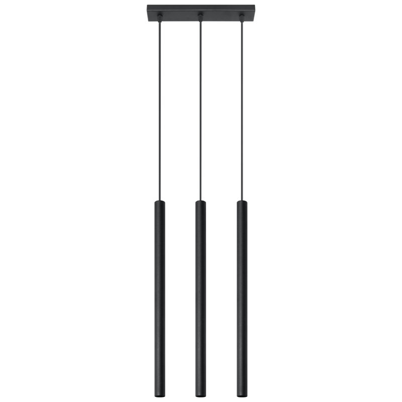 Mcgarity 1 - Light Geometric Pendant, 100cm H x 45cm W x 8cm D, Black