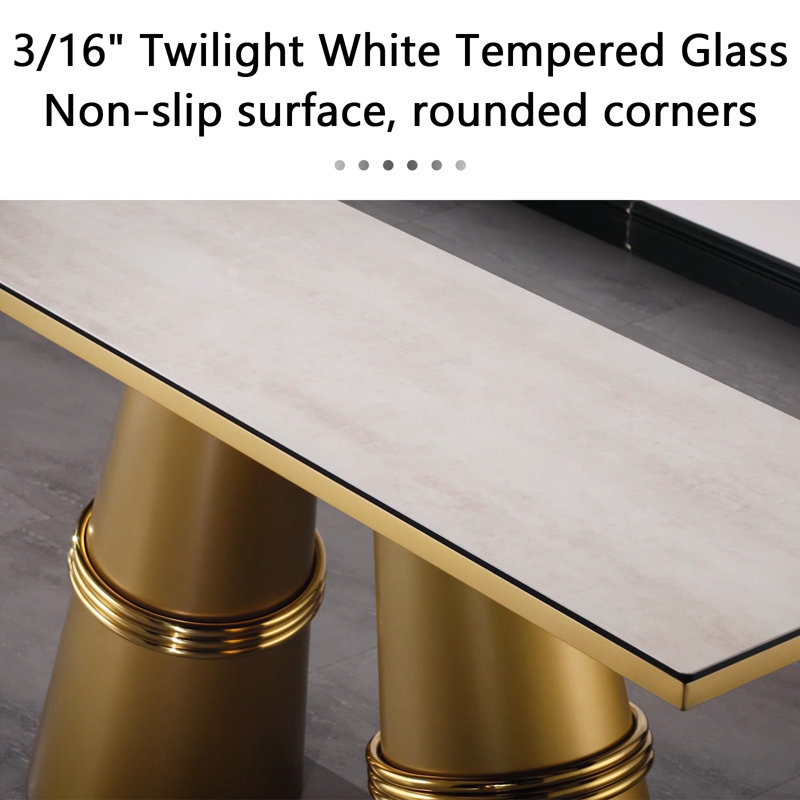 Ardy 60'' Glass Top Console Table