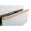 Meuble-lavabo flottant mural blanc de 30 po, avec lavabo en acrylique intégré, glissières de tiroir à fermeture en douceur, poignées en bois massif bicolore, organisateur de rangement intégré, revêtement en peau matte,-1751590953