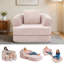 Canapé-lit pliant avec poignée - Fauteuil à billes convertible 3-en-1 en chaise longue, sans assemblage pour la chambre à coucher-129234444