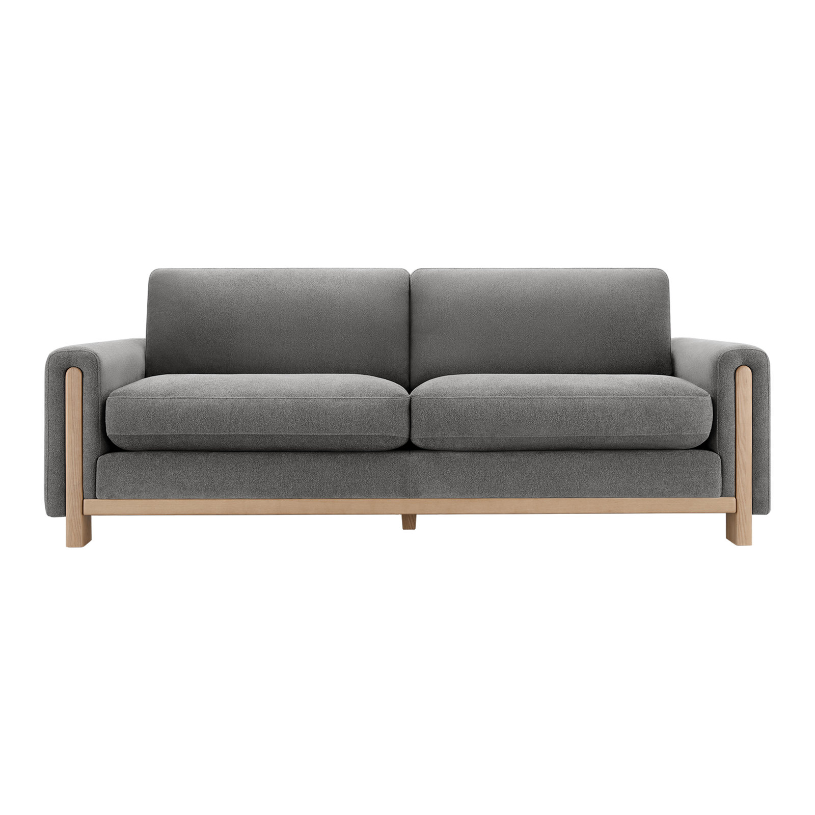 Adika 88" Upholstered Sofa, Elite Pewter Textured Weave