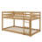 Wood Twin Over Twin Low Bunk Bed With Ladder-1014742009