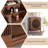 35.43"Solid Wood Elm wood brown Sideboard